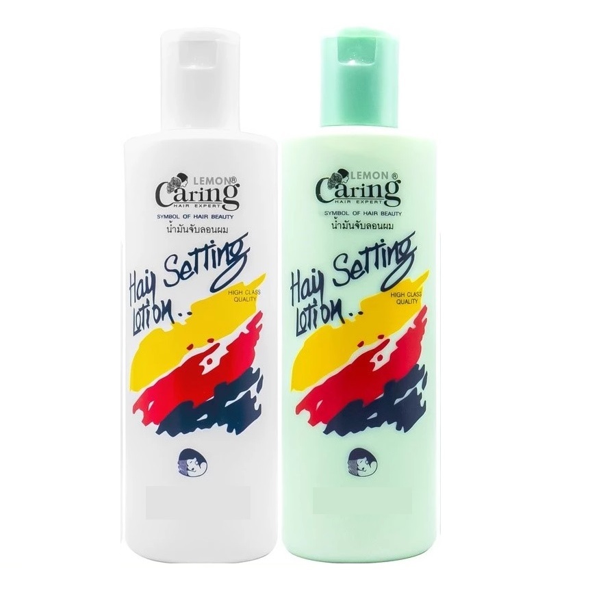 น้ำมัน จับลอน ผม แคริ่ง แฮร์ เซ็ทติ้ง โลชั่น Caring Hair Setting Lotion 350 มล. 350 ml. จัด แต่ง ทรง