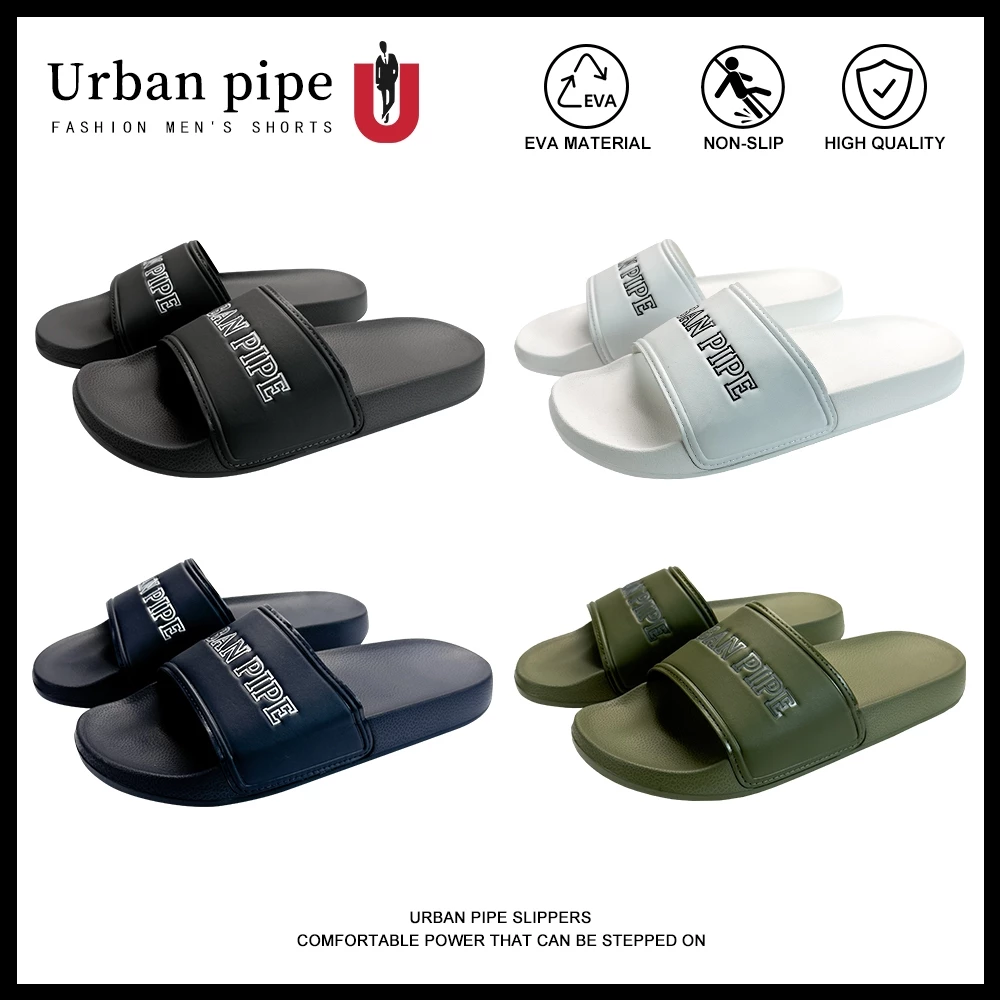 URBAN PIPE Unisex EVA Slipper On Slides W/ LOGO High Quality Korean Slippers For Women And Men 602