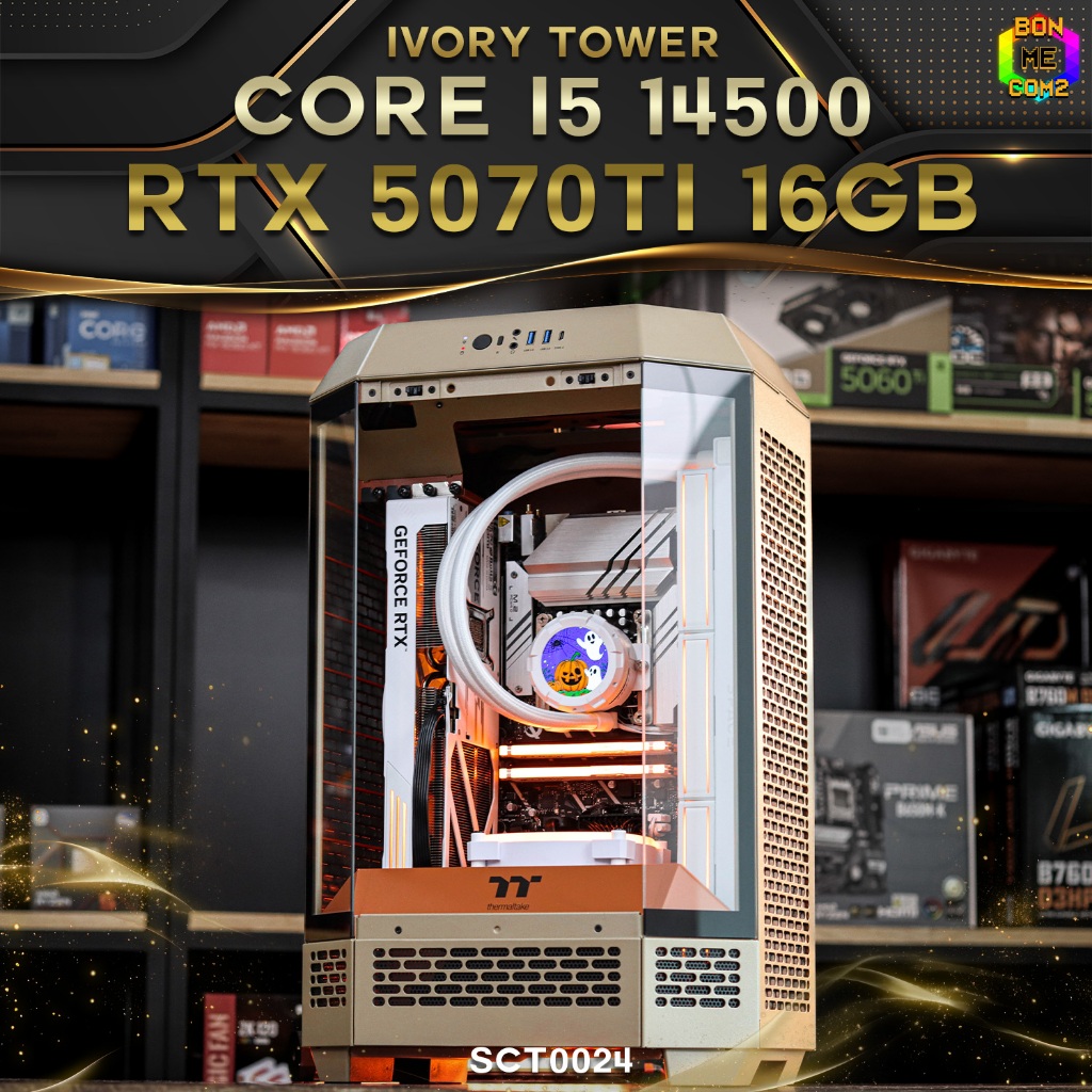 Ivory Tower [Special Custom]/ คอมประกอบ Bonmecom2/ INTEL CORE i5 14500/ RTX 5070 TI 16GB