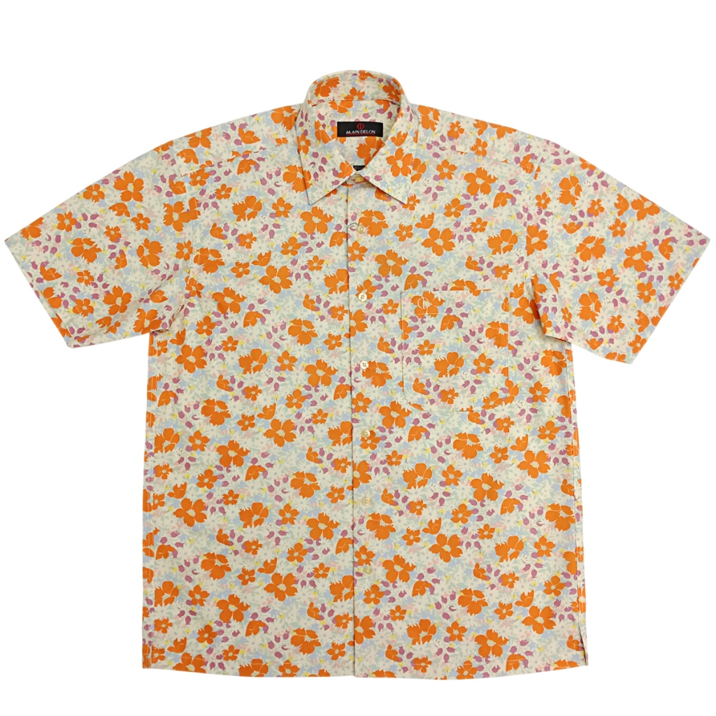 Alain Delon Shirt เสื้อเชิ้ตแขนสั้น ทรง Basic ชายเสื้อตรง รุ่น ALP423-1