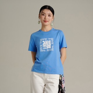 Mc JEANS (แม็คยีนส์) เสื้อยืดผู้หญิง เสื้อยืดแขนสั้น ทรงเรกู…