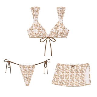Bikini Set บิกินี่ 3 ชิ้น ชุดว่ายน้ําสไตล์ เว้าหลัง ฟีลทะเล เกาหลี | Ocean Mood