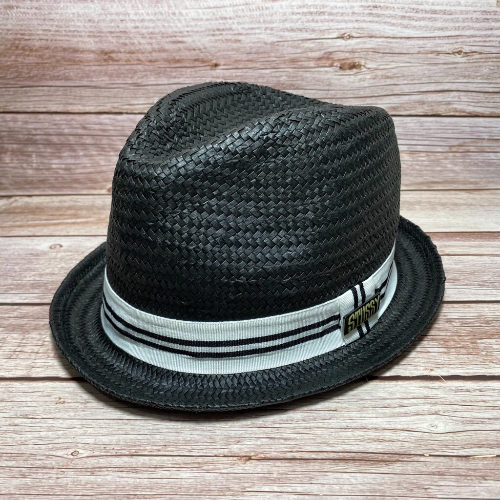 หมวก Stussy Straw Fedora Hat Black