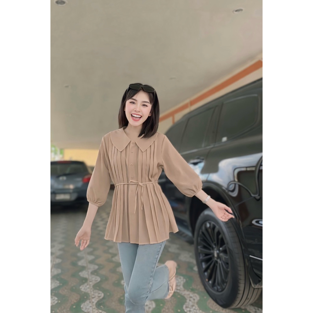 เสื้อคอปกวี Madam look แขนสามส่วน - รูปที่ 4