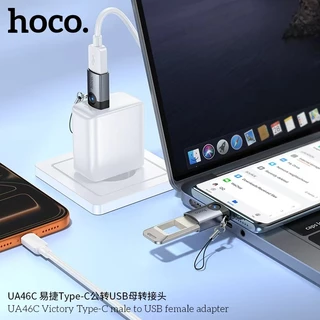 อะแดปเตอร์ OTG พร้อมไฟ LED สำหรับ USB/Type-C/iOS รองรับการถ่ายโอนข้อมูลและการชาร์จ มี 5 รุ่นให้เลือก HOCO UA46