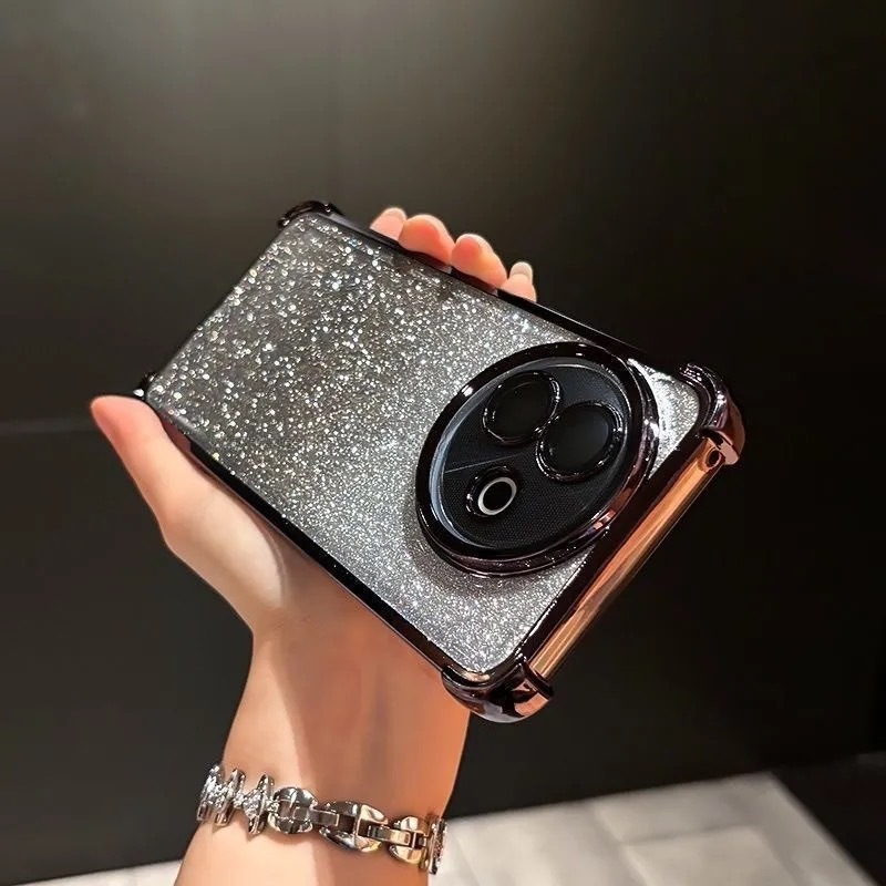 เคส กากเพชร สำหรับรุ่น Realme11 11X C67 เคส หรูหรา กากเพชร 2in1 ไล่โทนสีสวย กันกล้อง กันกระแทกมุม F8