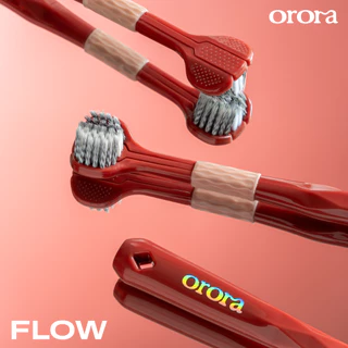 [ ส่งฟรี 🔥 ] Orora แปรงสีฟัน ออโรร่า รุ่น Flow แปรงสีฟัน 3 หัว ขนนิ่ม Super soft เทคโนโลยี Dynamic Clean สะอาดล้ำลึก