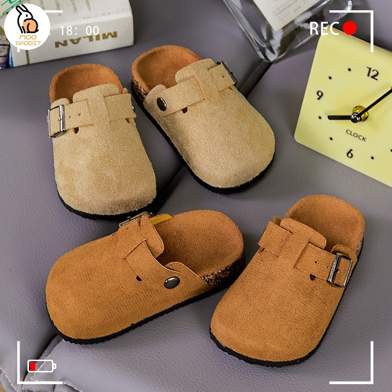 รองเท้าแตะเด็กแฟชั่น  ทรงสวย สีสันดี แมทช์ง่าย ใส่ได้ทุกเพศ ผ้าหนัง สวมรองเท้าแตะชายหาดไม่ลื่น Girl  Sandals ขนาด14-19