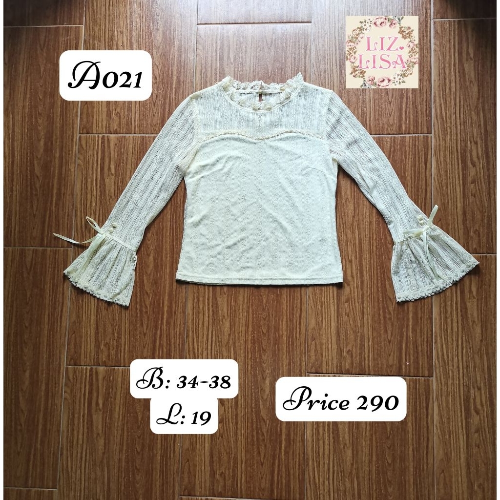 เสื้อลูกไม้แขนยาว Lizlisa​ brand​