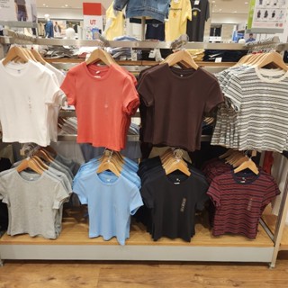 รับหิ้วของแท้ Uniqlo เสื้อยืด ผู้หญิง แขนสั้น ทรงมินิ ทรงสั้…