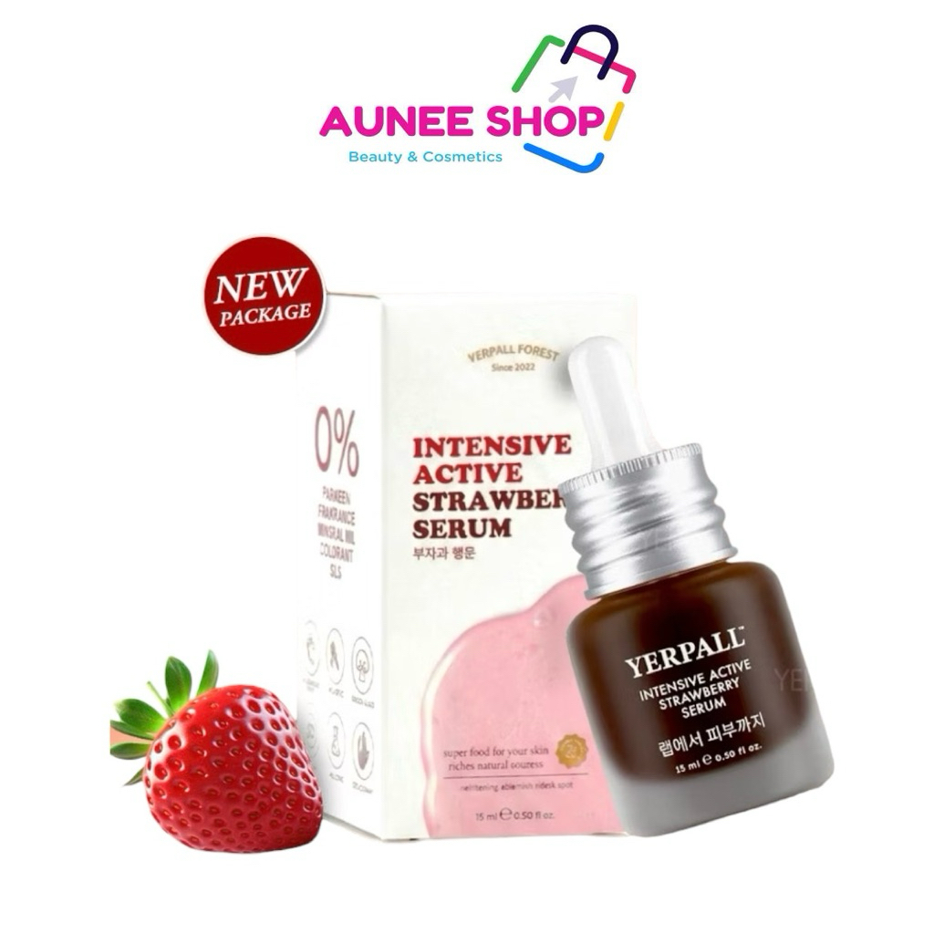 เซรั่มสตรอเบอรี่ YERPALL Intensive Strawberry Serum เซรั่มสตอ yerpall เซรั่มผัก เจลสิว Biolyn