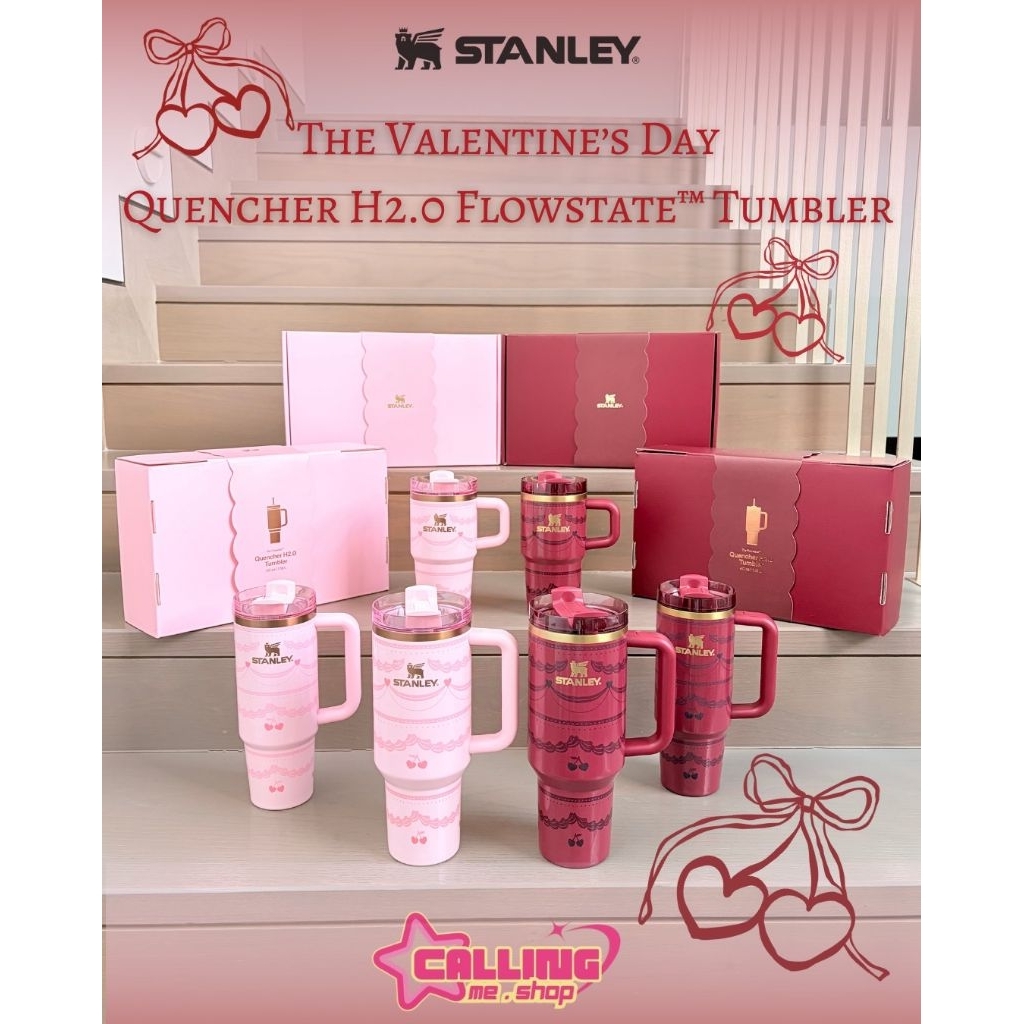 [พร้อมส่งในไทย] ❤️🩷🤍 STANLEY Valentine's Day 20oz 30oz 40oz แก้วเก็บความเย็น รุ่น Limited ของแท้จากอ