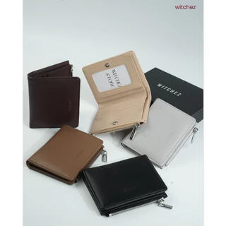 สีใหม่WITCHEZ Original Walletกระเป๋าสตางค์ใบสั้นหนังเรียบ (ฟรีถุงผ้า)