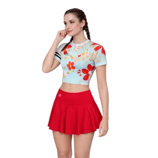 เสื้อวิ่งเอวลอย ซิปหน้า กันUV 99% FIXMESPORT