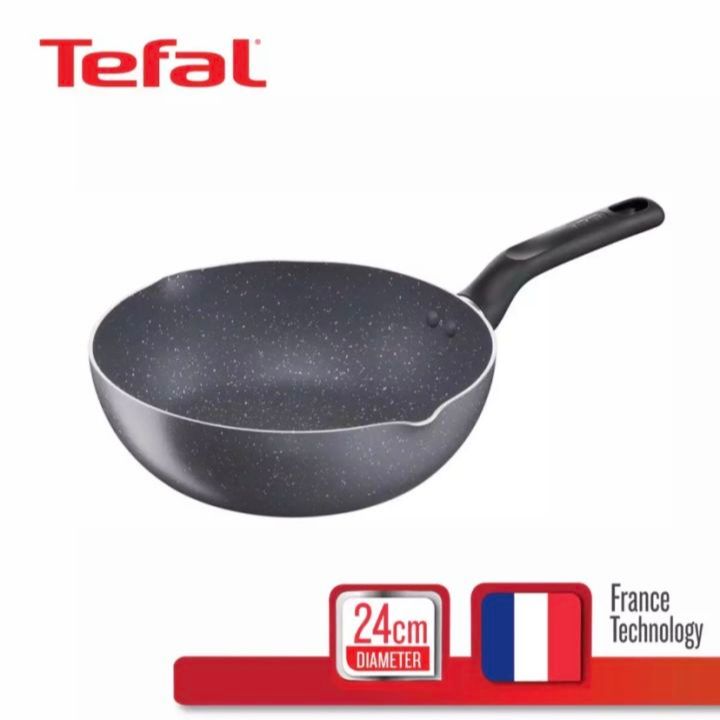 [ของแถม]tefal กระทะก้นลึก Tefal Natura 24 ซม. เคลือบกันติด Mineralia