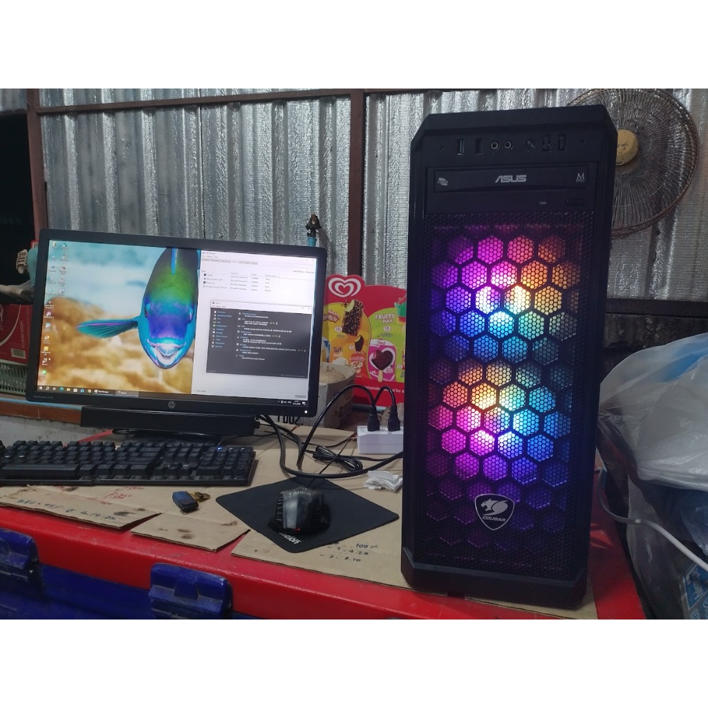 คอมประกอบ Intlel i5 7400 @ 3.00 GHz Gen 7 ssd 120 + ฮาร์ดดิส 500 พร้อมใช้งาน