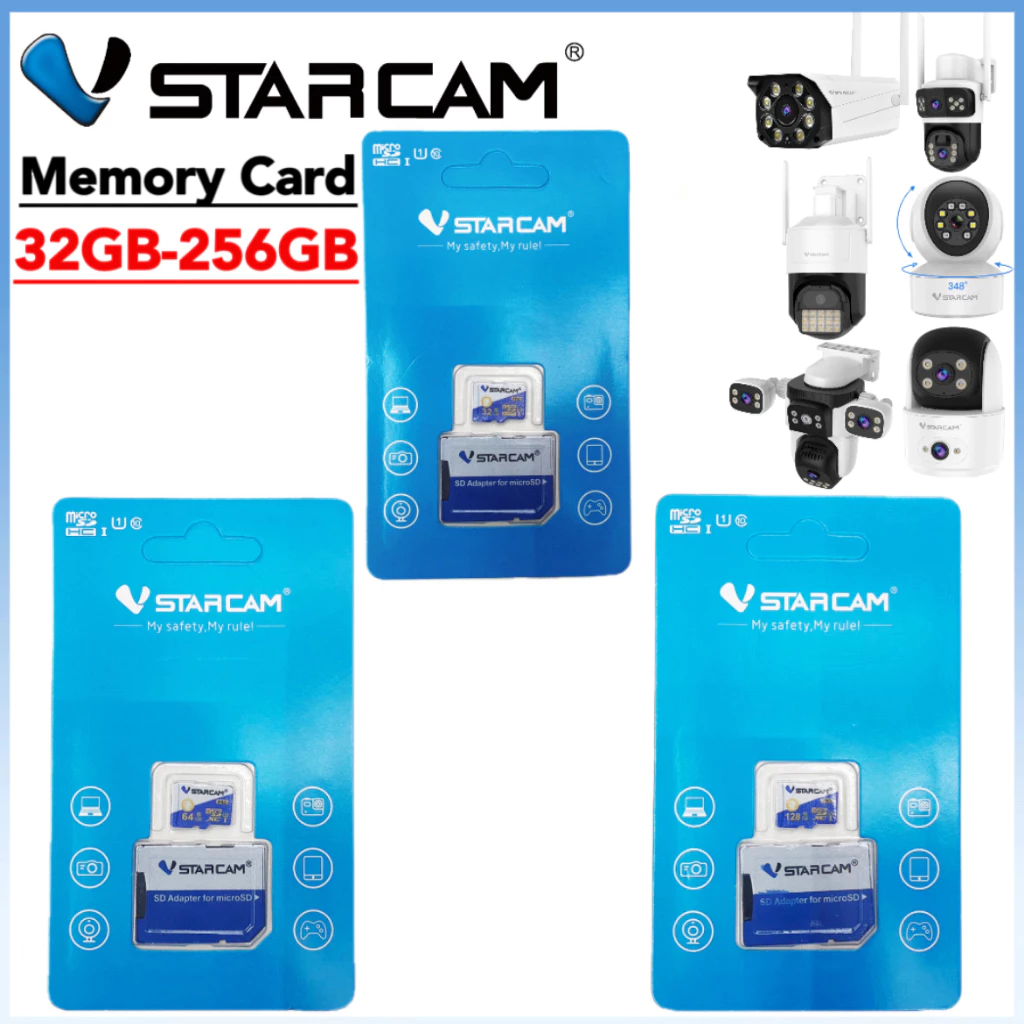 Vstarcam 32GB 64GB 128GB 256GB MicroSDHC UHS-I Card Ultra Class10 Speed 100MB/s** ประกันศูนย์ 2 ปี