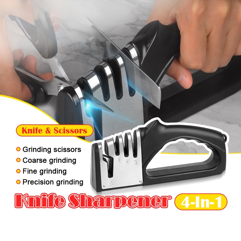 อุปกรณ์ลับมีด 4in1 ที่ลับมีด Sharpener khife หินลับมีด ลับได้3ระดับ