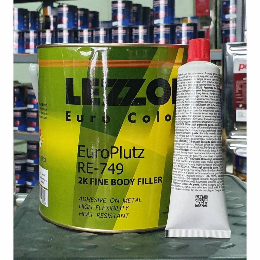 4 กิโลกรัม สีโป้ LEZZON 2K Fine Putty RE-749 ทนความร้อนสูง