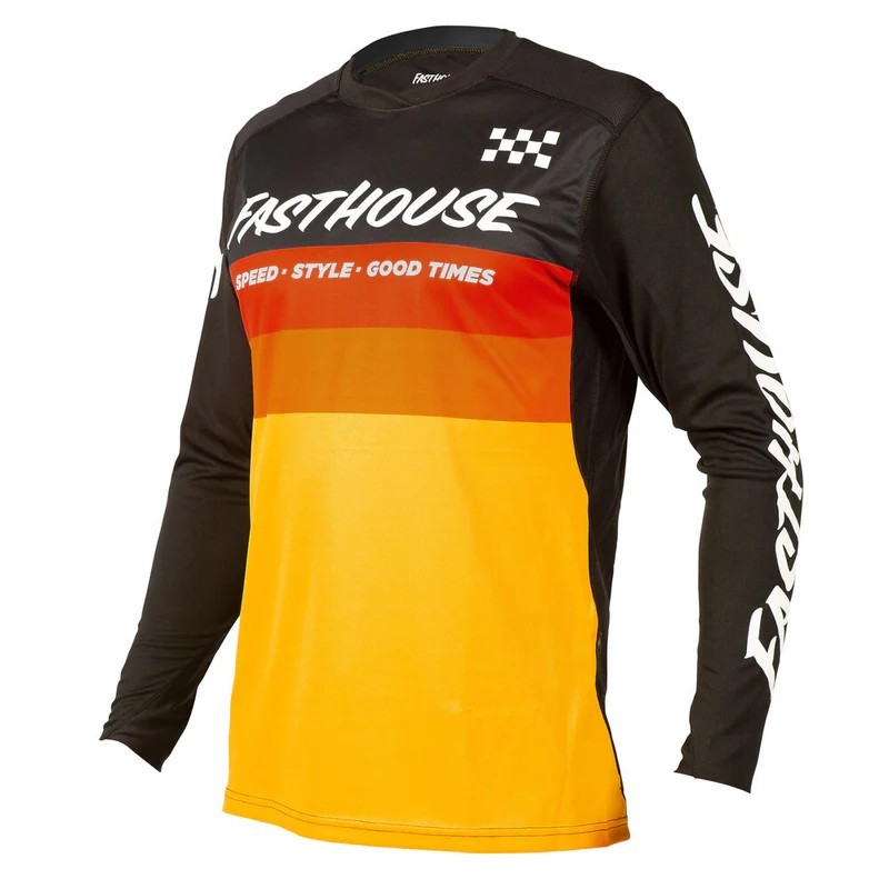 เสื้อแขนยาวเด็ก FASTHOUSE YOUTH ALLOY KILO LS JERSEY BLACK/YEIIOW