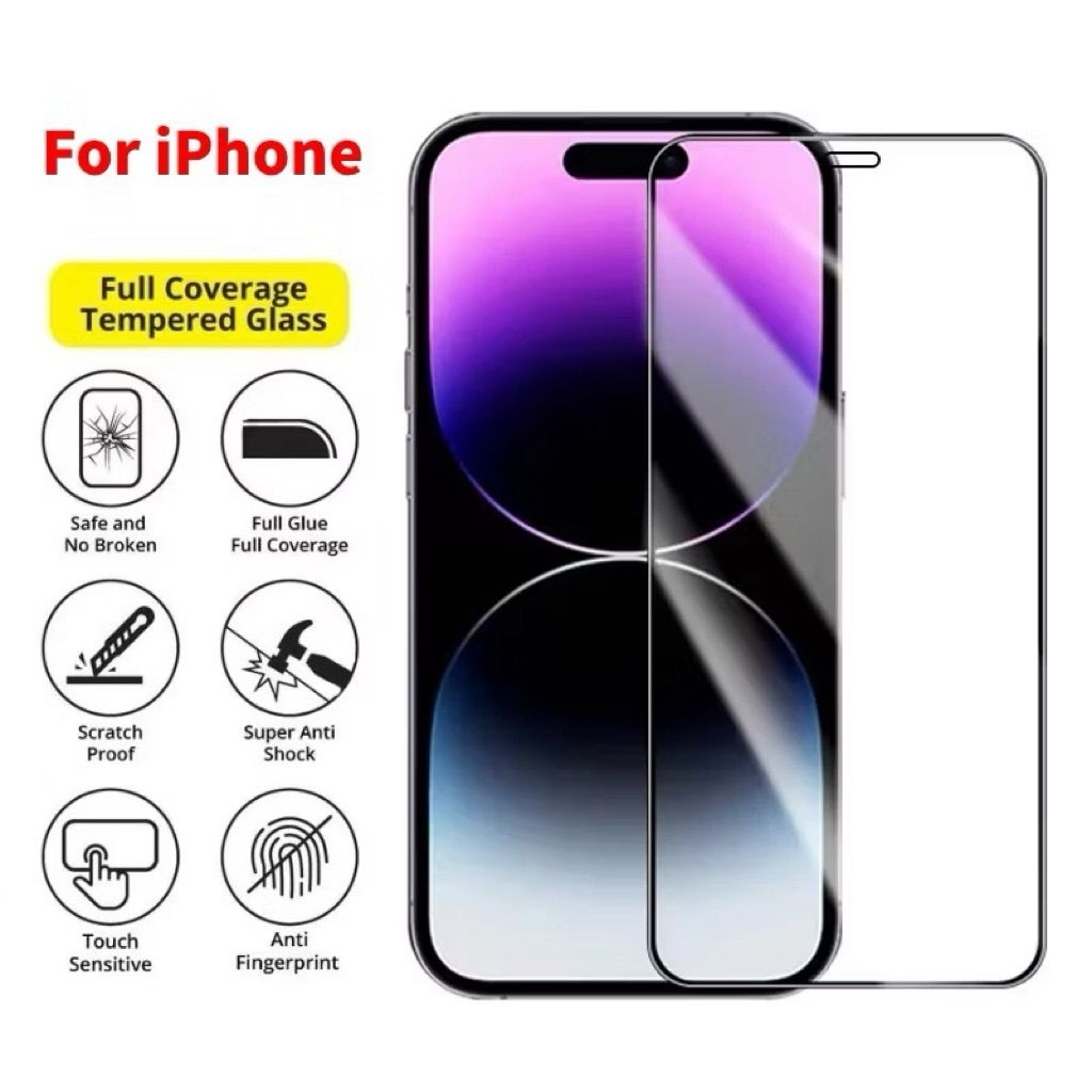 ฟิล์มกระจก สำหรับ iPhone 16 15 Pro Max i14 14pro max i13 13pro max i12 12pro max i11 11pro max 6 6s 