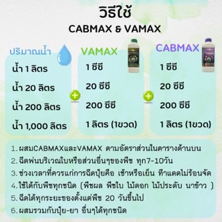 CABMAXแคลเซียมโบรอน 1 ลิตร แถม VAMAXธาตุอาหารรวม 1 ลิตร (C1+V1)