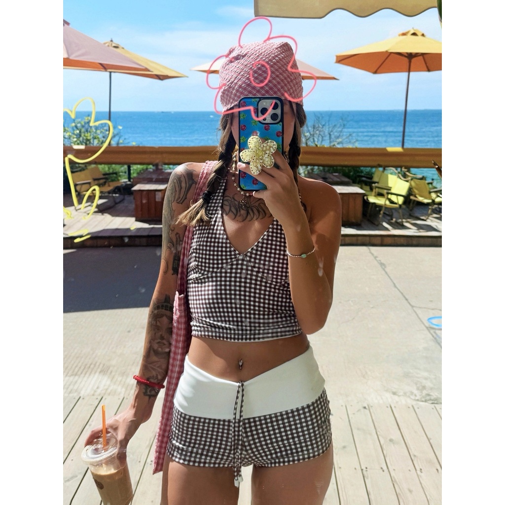 bikini  เซ็กซี่ สไตล์เรโทร ลายจุด ลายทาง  ins  ชายหาด  สไตล์หลากหลาย  ส่งไวจากไทย - รูปที่ 7