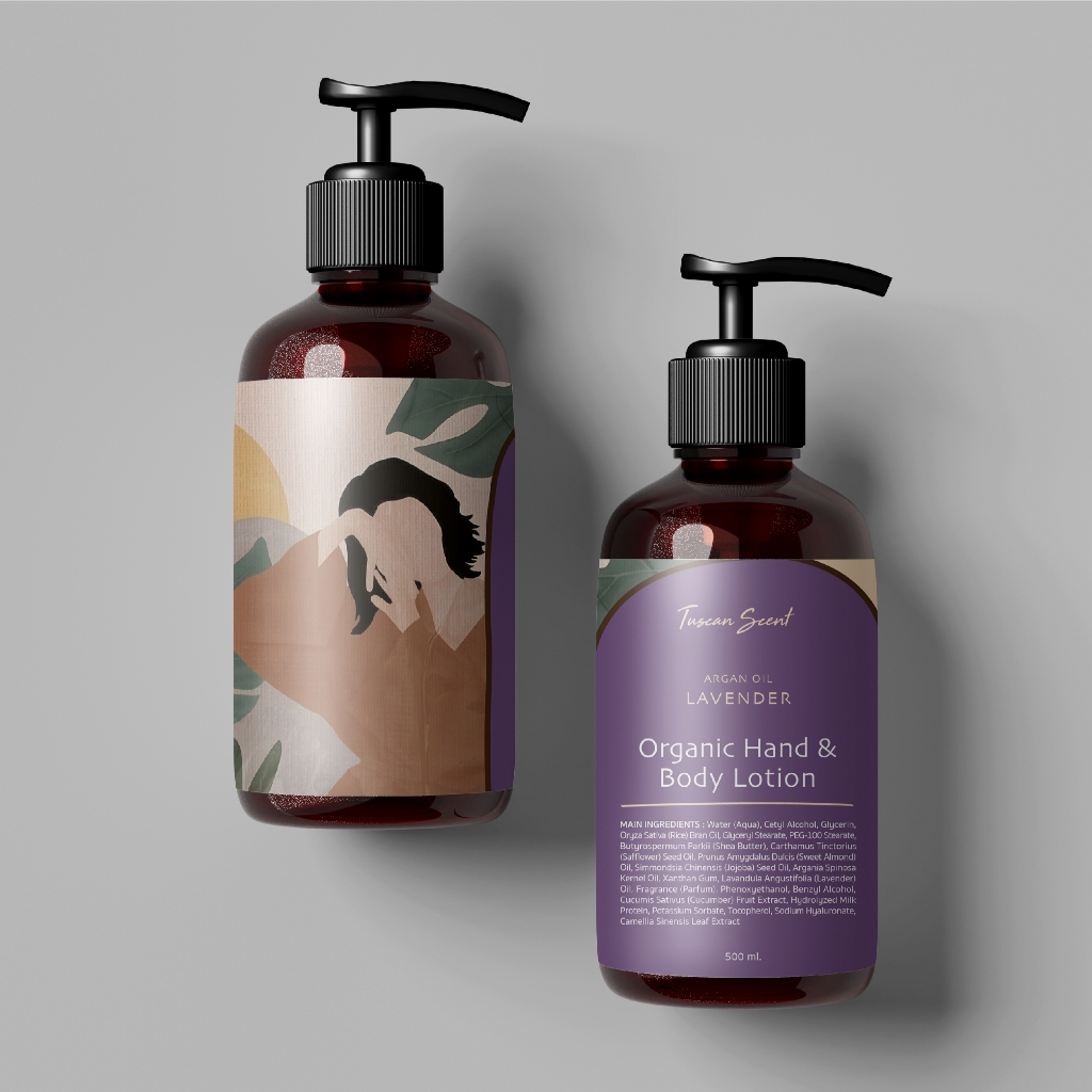 (New Product)TUSCAN SCENT ARGAN OIL ORGANIC Lavender 500 ml(Shampoo,Conditioner,Body wash,Body lotio