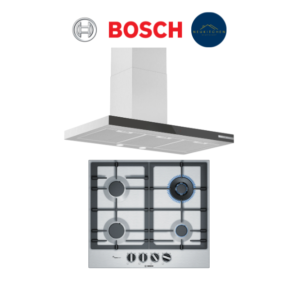 BOSCH SET เครื่องดูดควัน+เตาแก๊ส DWB97BK61T+PCH6A5B90 (เครื่องดูดควันเข้าพฤษภา)