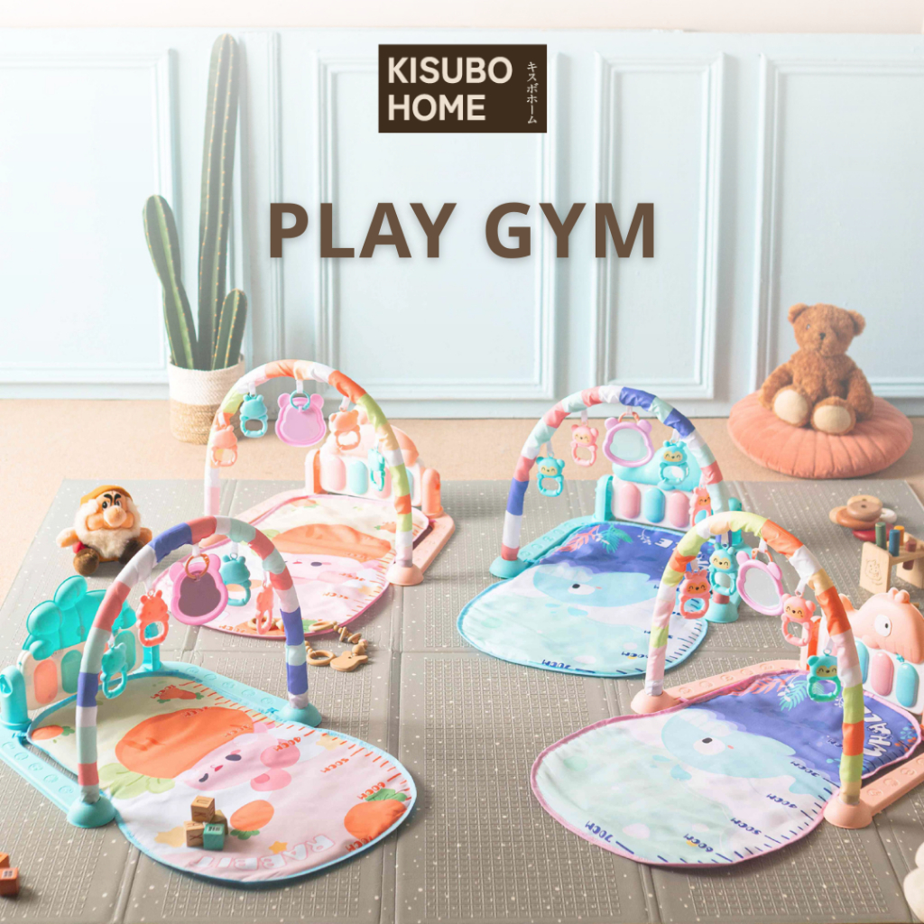 [โค้ดNEWJUL13ลด13%] Kisubo Home เพลยิมเด็ก เพลยิมเปียโน เสริมพัฒนาการเด็ก ลายการ์ตูน พร้อมส่ง