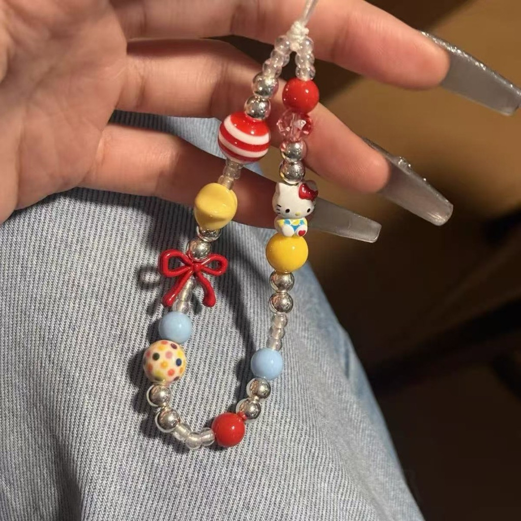 (พร้อมส่ง) สายคล้องข้อมือลายน่ารักสไตล์เกาหลี สายคล้องข้อมือลายน่ารัก สายห้อยโทรศัพท์ ที่ห้อยโทรศัพท์มือถือ