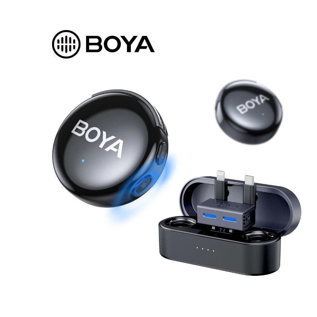 BOYA LINK 3-02  AI-Powered Button Size Wireless Microphone ไมค์ไร้สาย AI-Powered