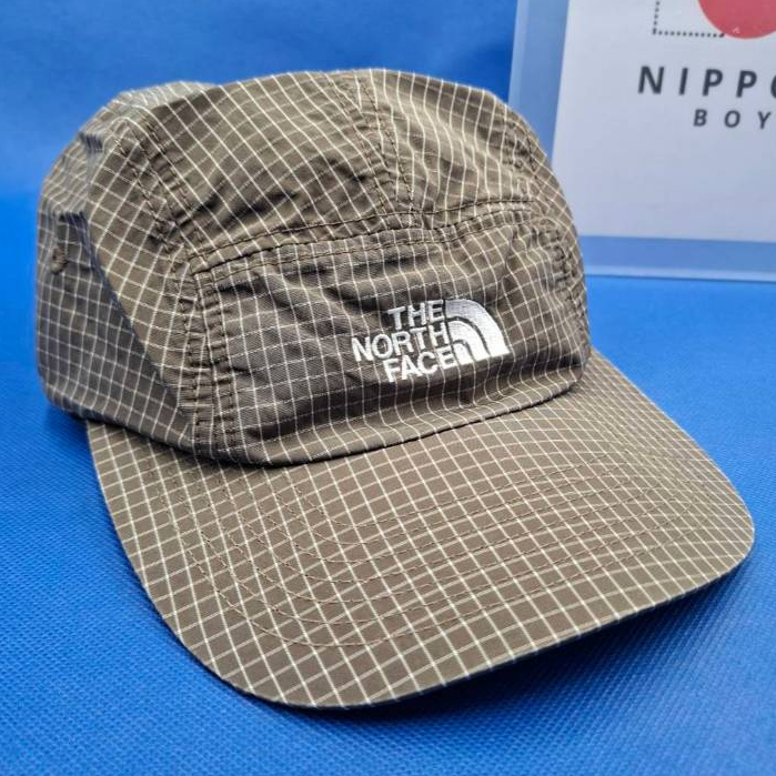 หมวกมือสองของแท้ The North Face Purple Label X Beams Ripstop Cap สีน้ำตาลลายตาราง สภาพสวย