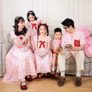 ชุดครอบครัว รุ่นSweet pink (รหัส 243)