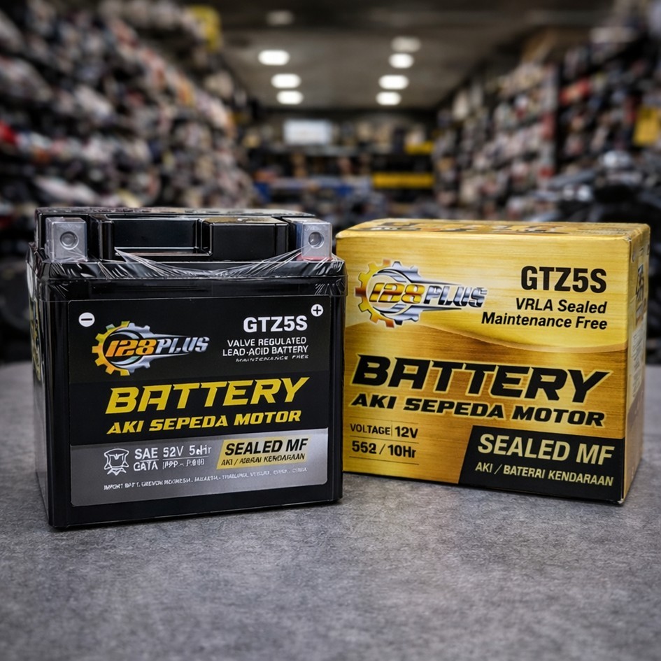 แบตเตอรี่มอเตอร์ไซค์ P28 Plus รุ่น GTZ5S (12V 5Ah) แบตแห้ง ล็อตใหม่.แบตเตอรี่พร้อมใช้งาน ส่งเร็ว+มีป
