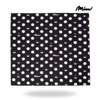 Mimi ผ้าพันคอ ดอท ดอท สีดำจุดขาว A9YCBL