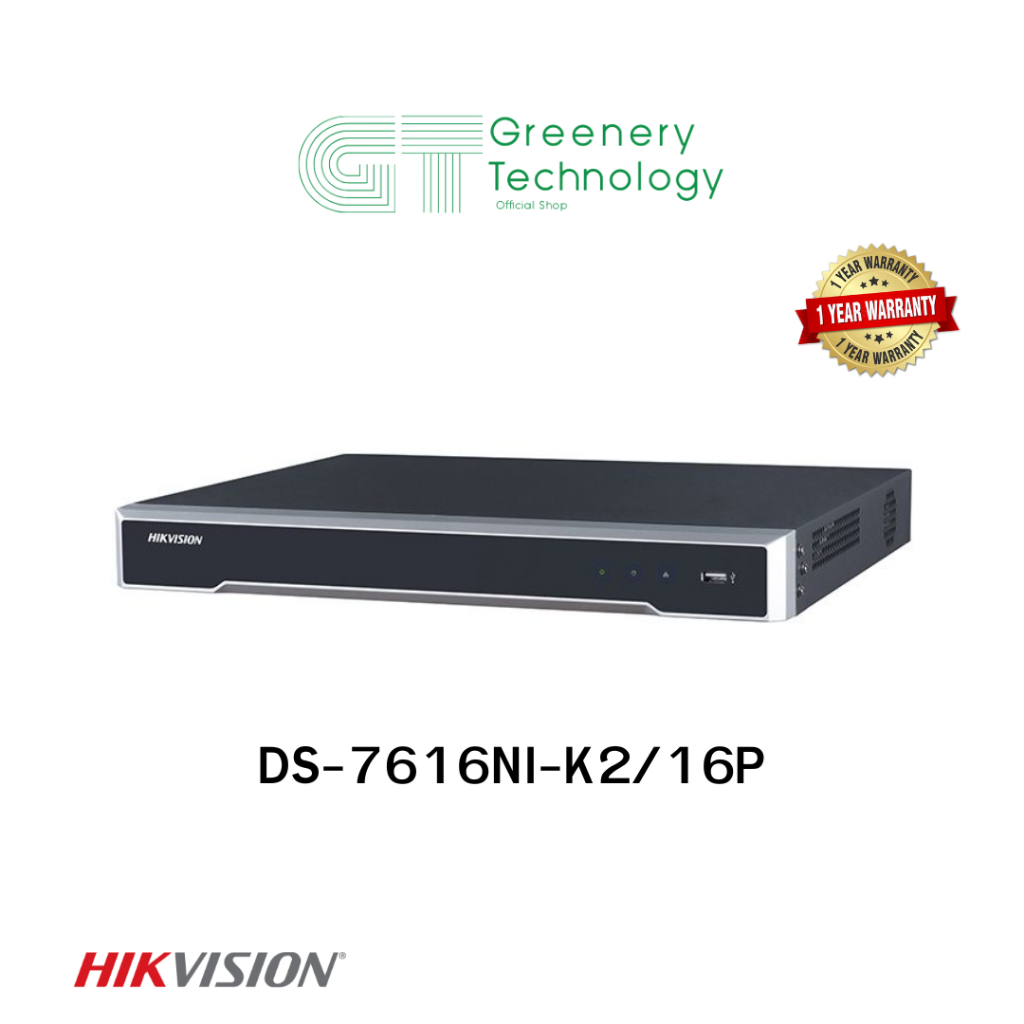 Clearance Sale‼️ Hikvision เครื่องบันทึก NVR 16ch DS-7616NI-K2/16P  รับประกัน 1 ปี