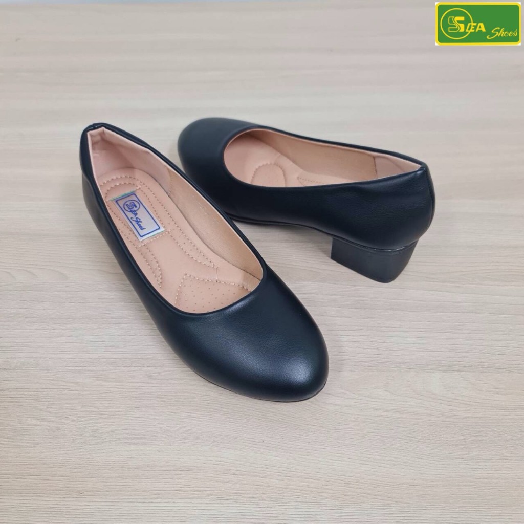 SEA Shoes(ซีชูส์) 9656-6038 รองเท้าคัทชูส้นสูง หัวตัด ใส่ทำงาน รับปริญญา