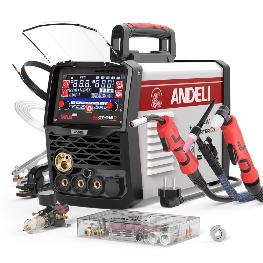 ANDELI ตู้เชื่อม6ระบบแท้ MCT-416P MIG+CUT+MMA+Lift TIG เชื่อมและตัดได้ในตัวเดียวกัน 115-1003