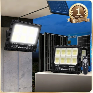 EEKOO ไฟโซล่าเซลล์ 80000W ไฟถนน IP67 solar light กลางคืนจะสว่างขึ้นโดยอัตโนมัติ รับประกัน30ปี
