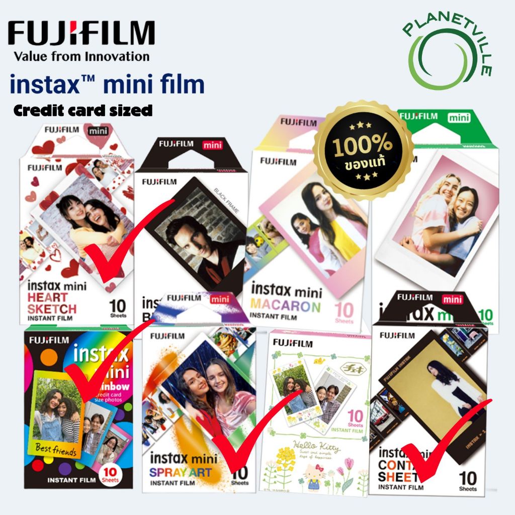 Fujifilm  Instax Mini  ฟิล์มคละลายการ์ตูน ฟิล์ม instax mini ลายการ์ตูน ของแท้ พร้อมส่ง