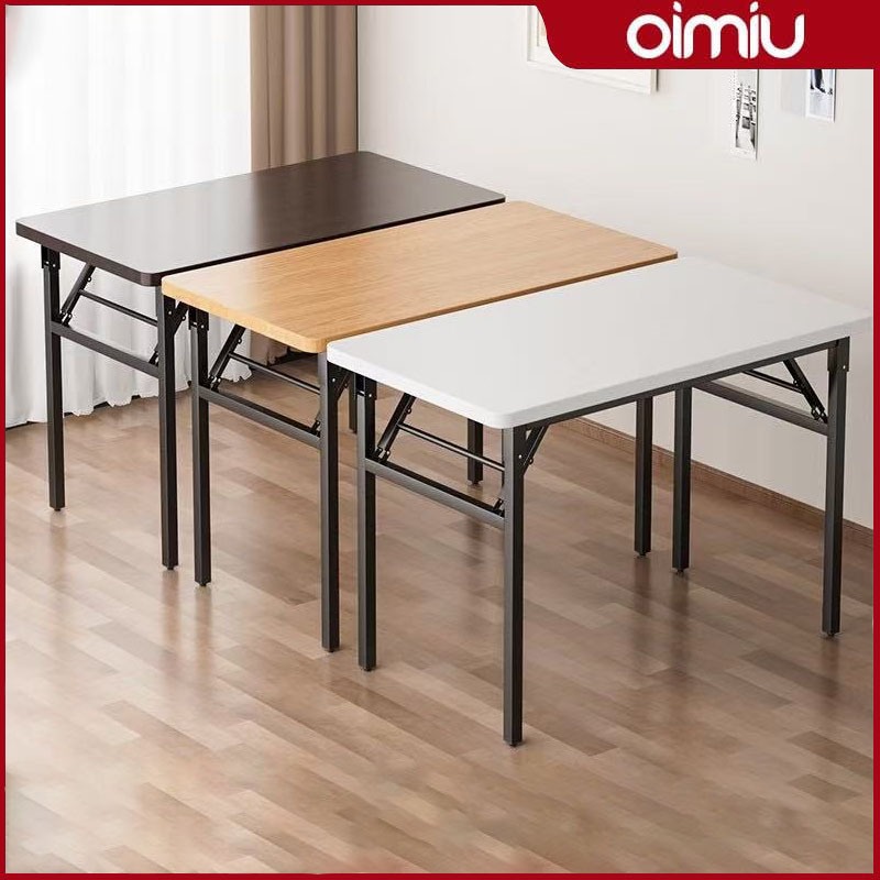 OIMIU【รับประกัน 3 ปี】โต๊ะทํางาน โต๊ะคอม โต๊ะคอมวาง โต๊ะทำงานไม้ ขาเหล็กหนา ลติฟังก์ชั่น รับน้ำหนักได้ 300KG