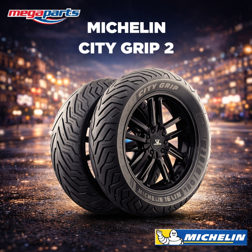 ยางนอกรถมอเตอร์ไซค์ MICHELIN CITY GRIP 2 มิชลิน ซิตี้ กริป 2 (1 เส้น) (Megaparts Store)