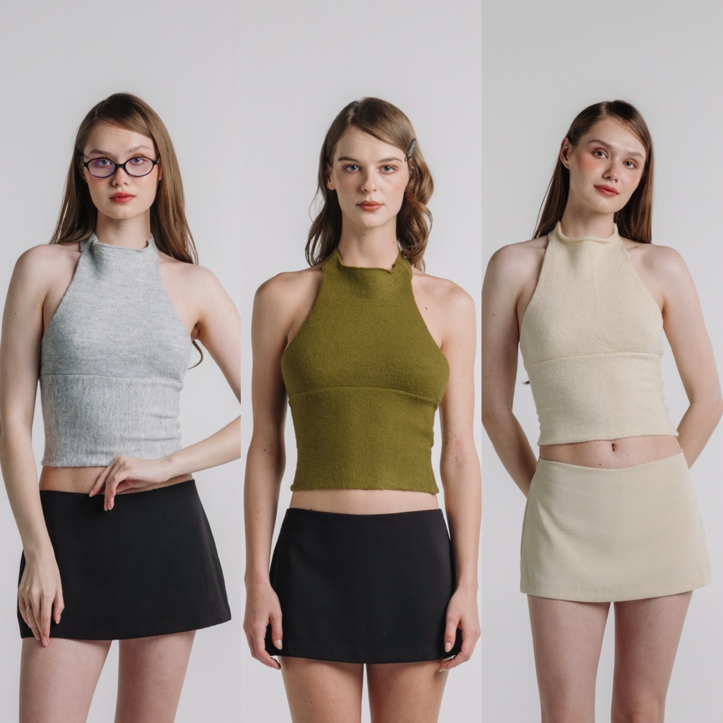 HALTER KNIT TOP 03 | STAYSLAY.BKK (เสื้อไหมพรมผูกคอ)
