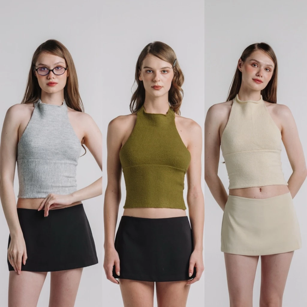 HALTER KNIT TOP 03 | STAYSLAY.BKK (เสื้อไหมพรมผูกคอ)