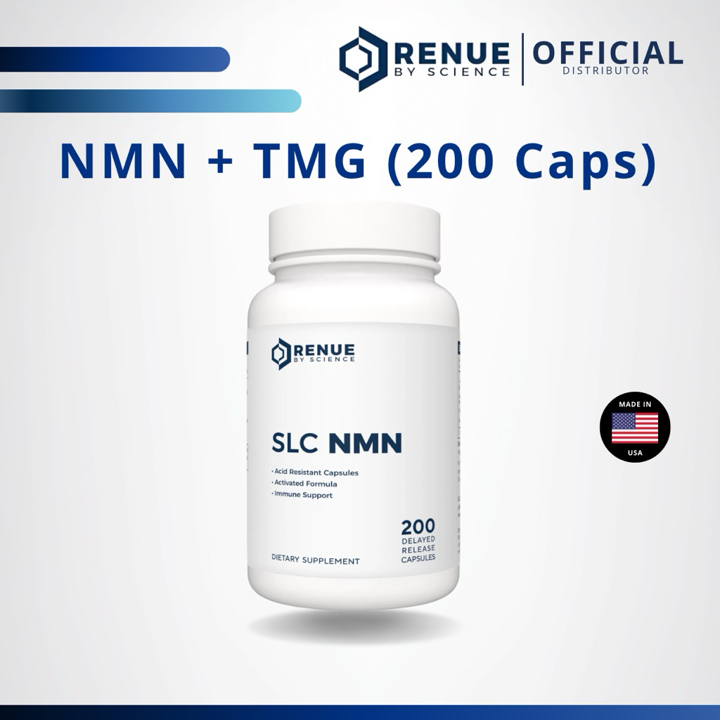 NMN & TMG (200 แคปซูล) RENUE BY SCIENCE แท้จาก USA บริสุทธิ์ 99%+ เพิ่ม NAD+
