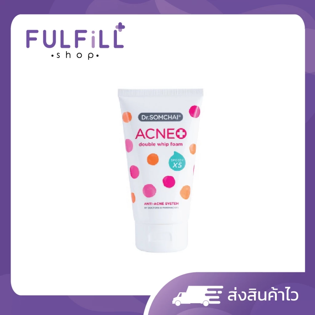 Dr.Somchai Acne Double Whip Foam 100g ดร.สมชาย แอคเน่ ดับเบิล วิป โฟม