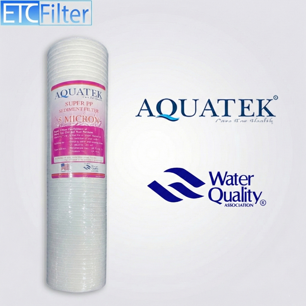 ไส้กรองน้ำ Super PP 1 และ 5 Micron Aquatek USA 🇺🇸 ของแท้ 100% ขนาด 10 นิ้ว