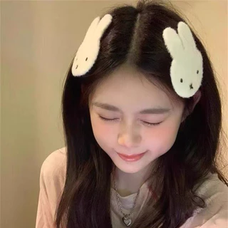 ส่งด่วน 💓 แผ่นแปะ1คู่ แผ่นแปะผมลายกระต่าย ขนนุ่ม ฟีลญี่ปุ่นน่ารัก