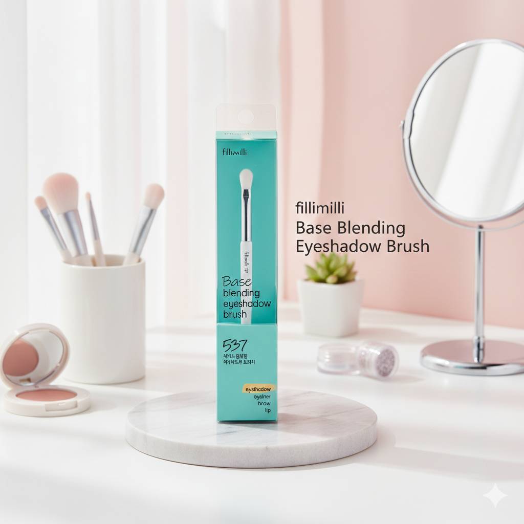 Fillimilli Base Blending Eyeshadow Brush 537 แปรงแต่งตาเฉพาะจุด ขนแน่นเกลี่ยละมุน ราคา ถูกที่สุด ดีลบีเคเค แกลเลอรีภาพที่ 6